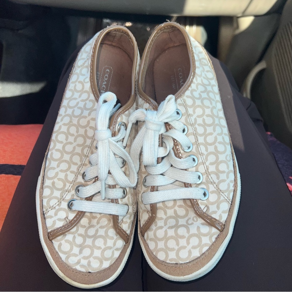 Coach Y2K Authentic Coach Barrett Beige/White Sneaker 5.5 Woman’s